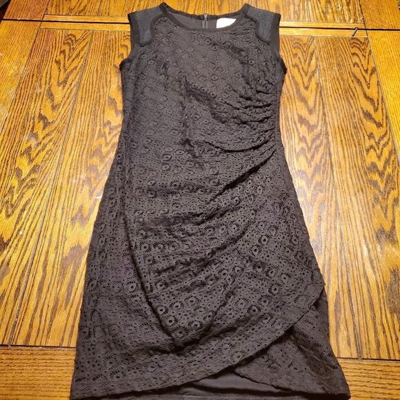 Sea New York black eyelet runch dress size 6 - Picture 1 of 4